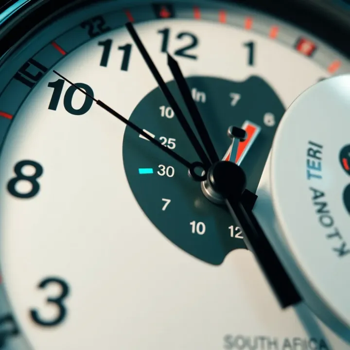 Overlap of forex trading sessions highlighted on clock face with South African time zone indication