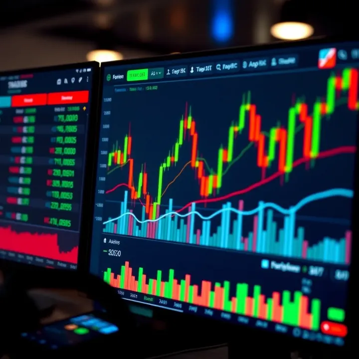 User-friendly trading platform dashboard showing currency pairs and market data