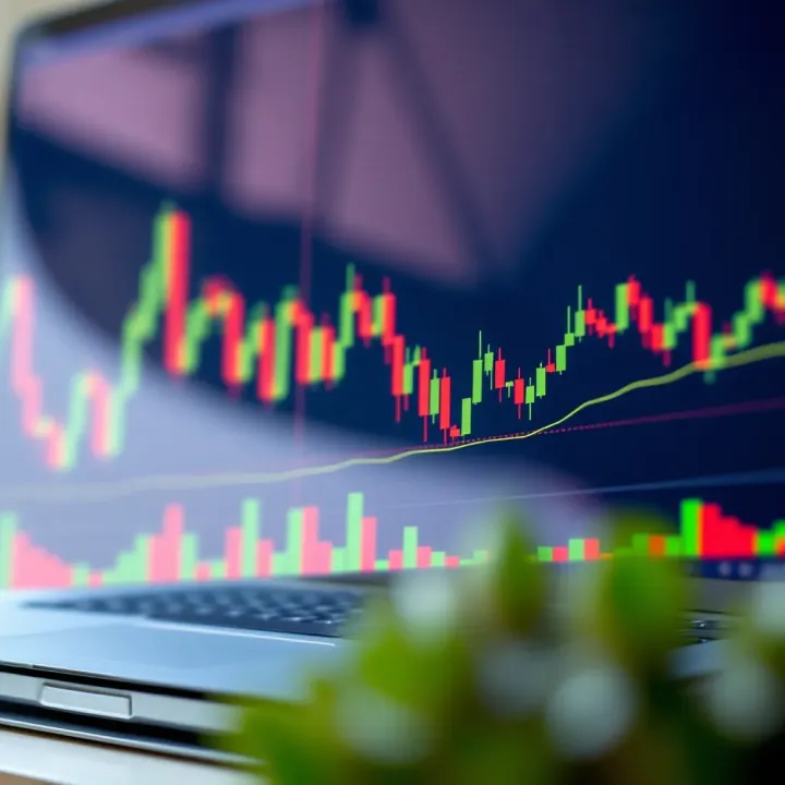 Forex trading indicators on a chart including moving averages and RSI for market analysis