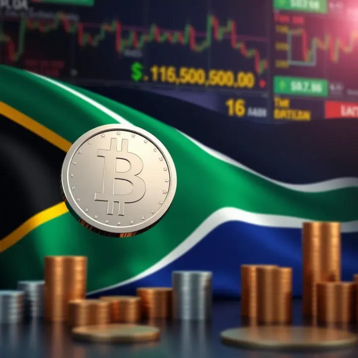 South African flag with financial symbols representing local forex regulations