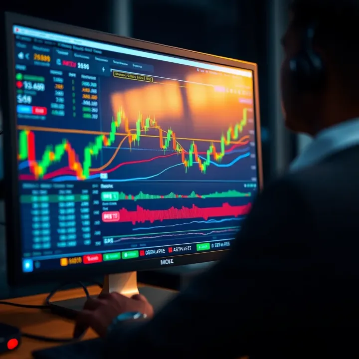 Effective Trading Strategies and Risk Management for South African Traders Computer screen showing forex trading platform with graphs and risk management tools