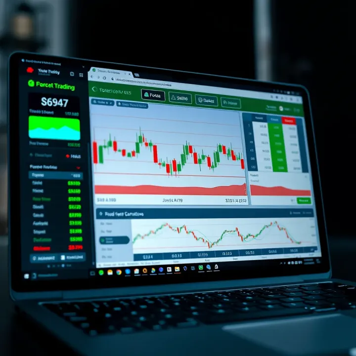 User interface of a popular forex trading platform with tools and options tailored for Nigeria