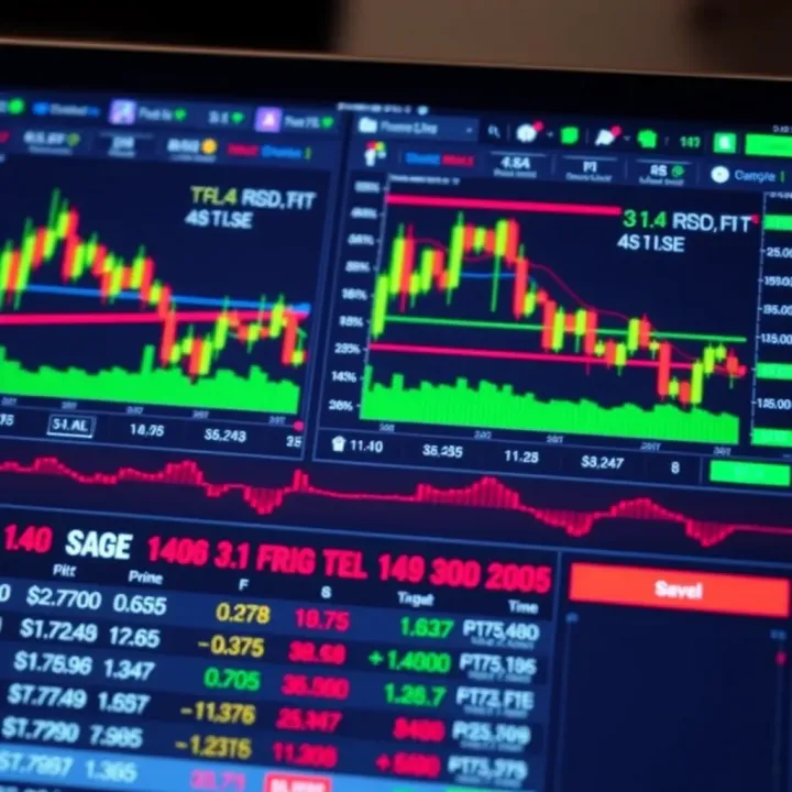 Popular Forex Trading Platform Interface in Nigeria User interface of a popular forex trading platform with charts and trading tools visible