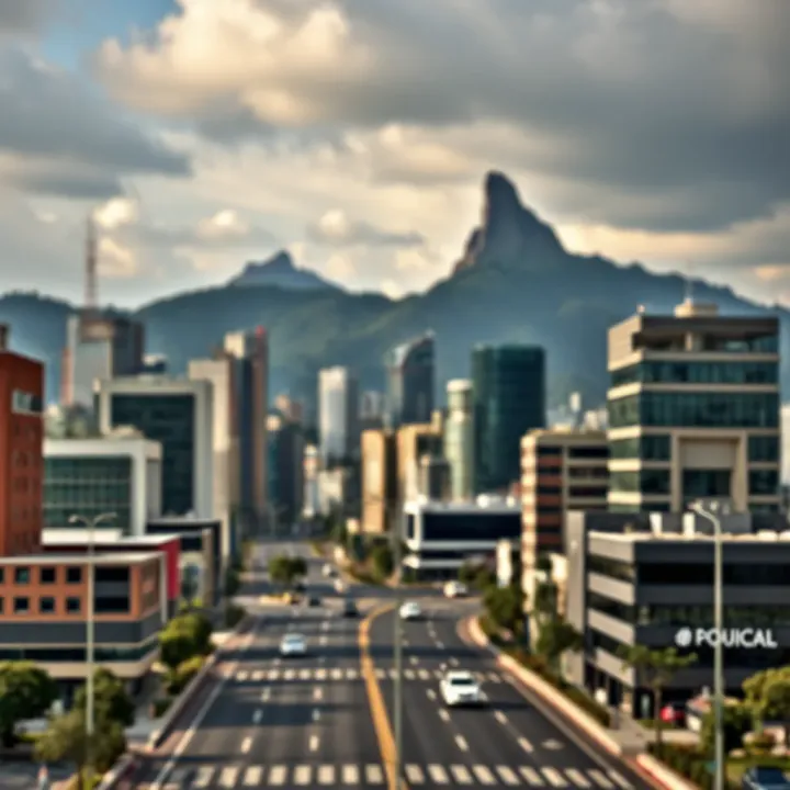 Risk Management Impact on Stability and Growth in South African Markets South African urban landscape with business and financial icons representing stability and growth through effective risk control