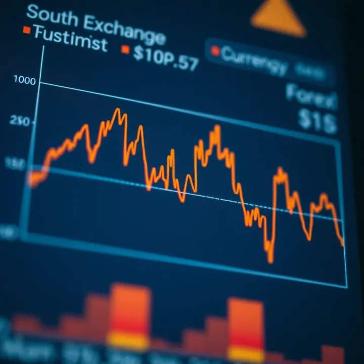 Graph illustrating currency exchange rate fluctuations affecting South African business profits