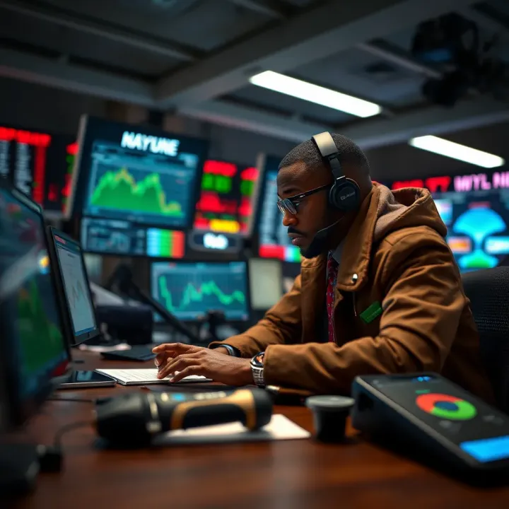 Navigating Regulations and Strategies in Binary Option Trading Conceptual illustration of regulatory compliance and strategic planning in financial trading