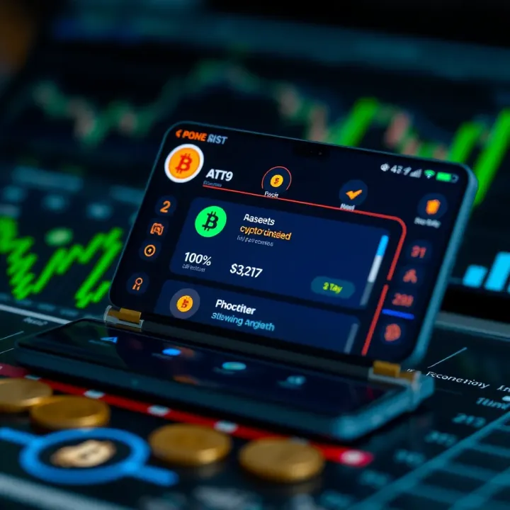Secure digital wallet interface showing cryptocurrency assets and transaction options