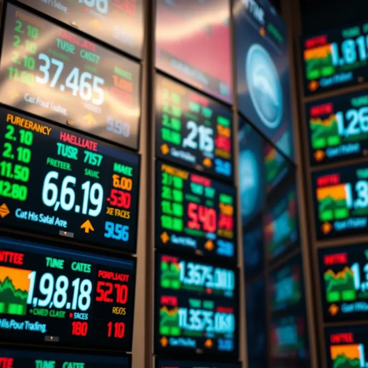 Currency exchange rates displayed on digital screens reflecting the dynamic forex market in Nigeria