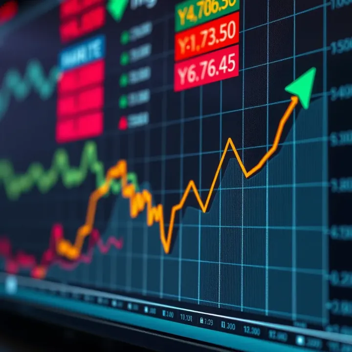 Graph illustrating upward and downward trends in forex trading with Nigerian Naira symbols