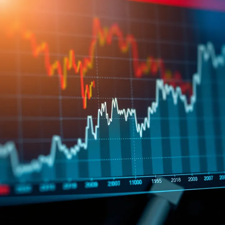 Graph showing fluctuations in South African exchange rates impacting financial risk