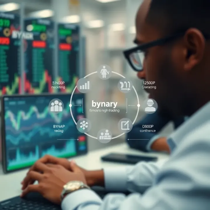 Diagram illustrating the working mechanism of binary brokers in trading platforms