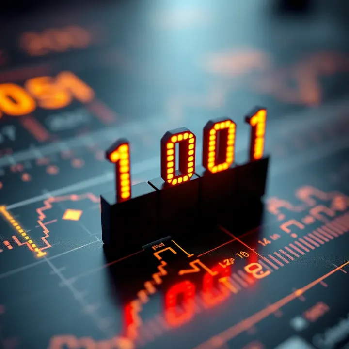 Visual representation of binary arithmetic operations showing addition of binary digits