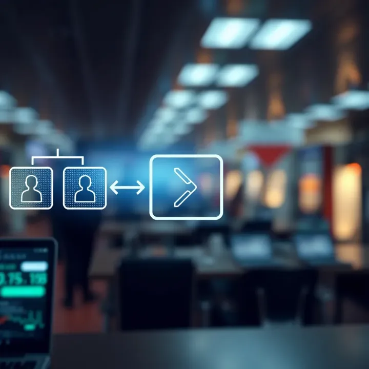 Diagram showing connection between user account and binary trading platform