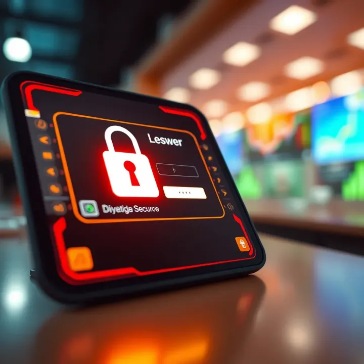 Secure login interface on a digital device with password prompt