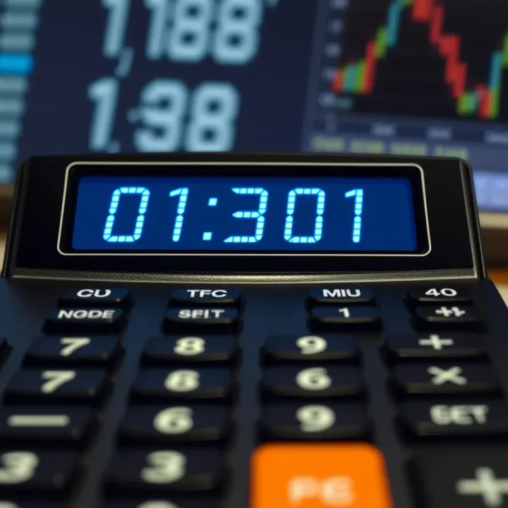Binary Digits and Place Values in Calculator Display Diagram showing binary digits and their place values in a digital calculator display