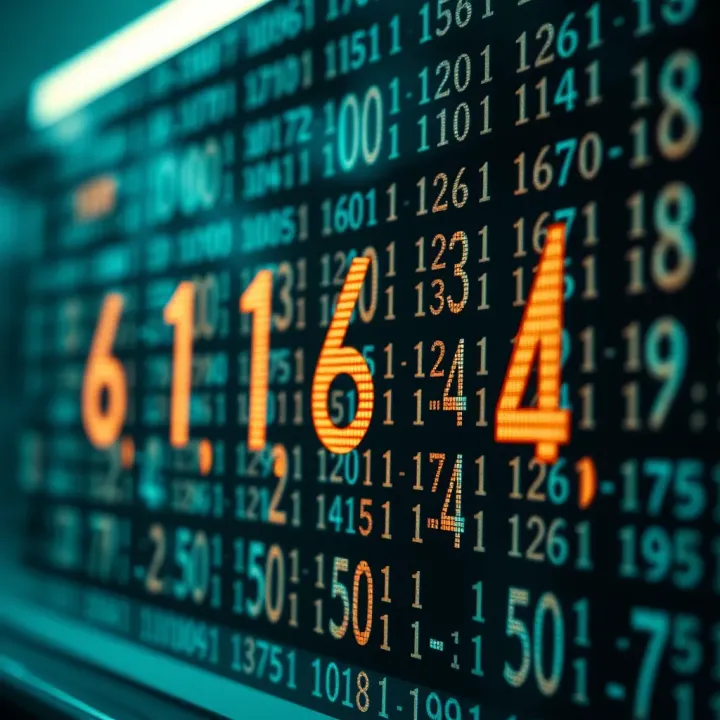 Illustration of converting binary values to decimal and hexadecimal number systems