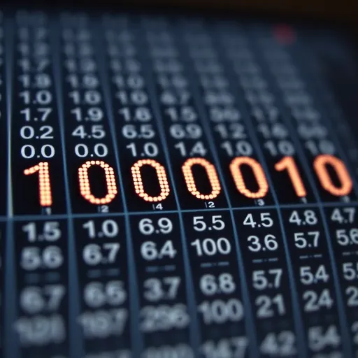 Binary Digits and Their Decimal Place Values Diagram showing binary digits aligned with corresponding decimal place values