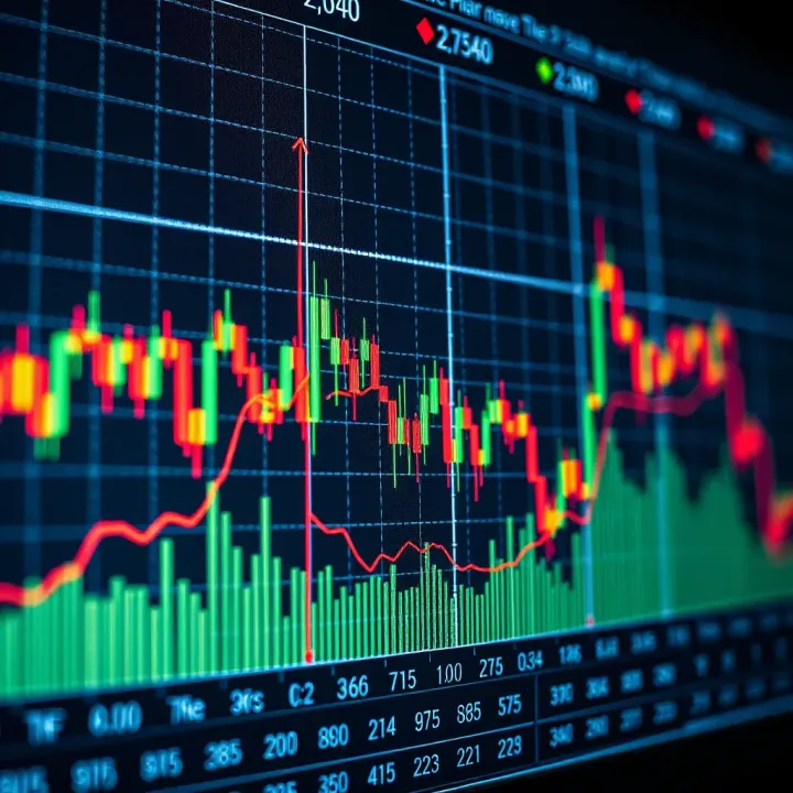 Currency Pairs and Exchange Rate Movements in Forex Trading Graph showing currency pairs and exchange rate fluctuations in forex trading