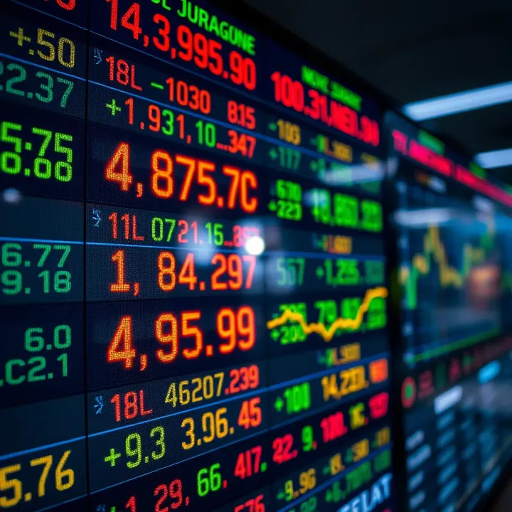 Global currency exchange rates displayed on a digital forex trading platform