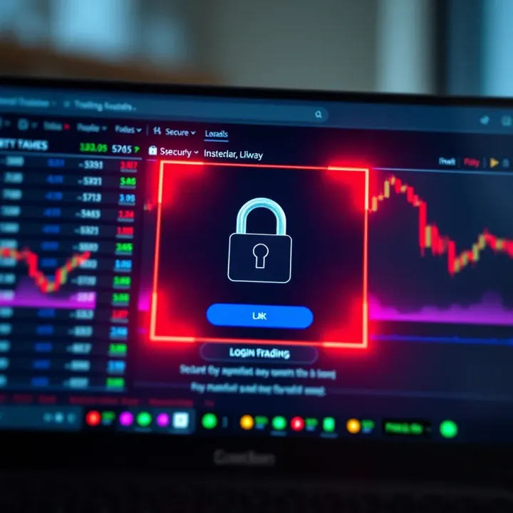 Secure login screen of a forex trading platform emphasizing security features for Nigerian traders