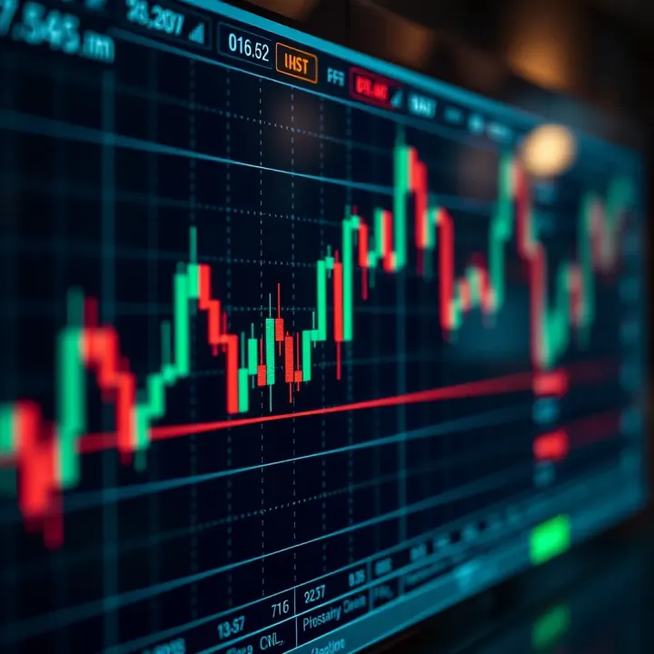 Illustration of a price action chart with highlighted breakout and reversal zones
